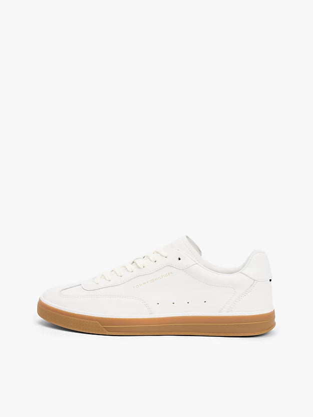 Luxe Metallic Logo Leather Trainers