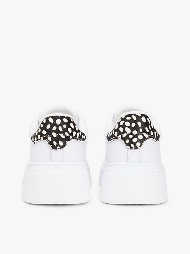 Snow Leopard Heel Leather Platform Trainers