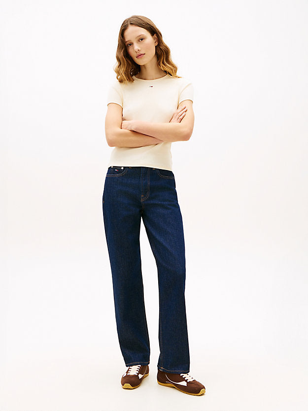 High Rise Slim Straight Leg Jeans