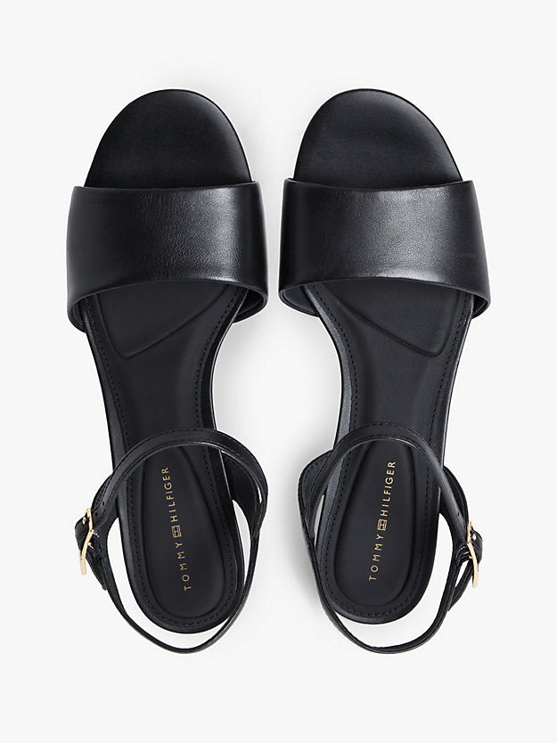 Leather Open Toe Heeled Sandals