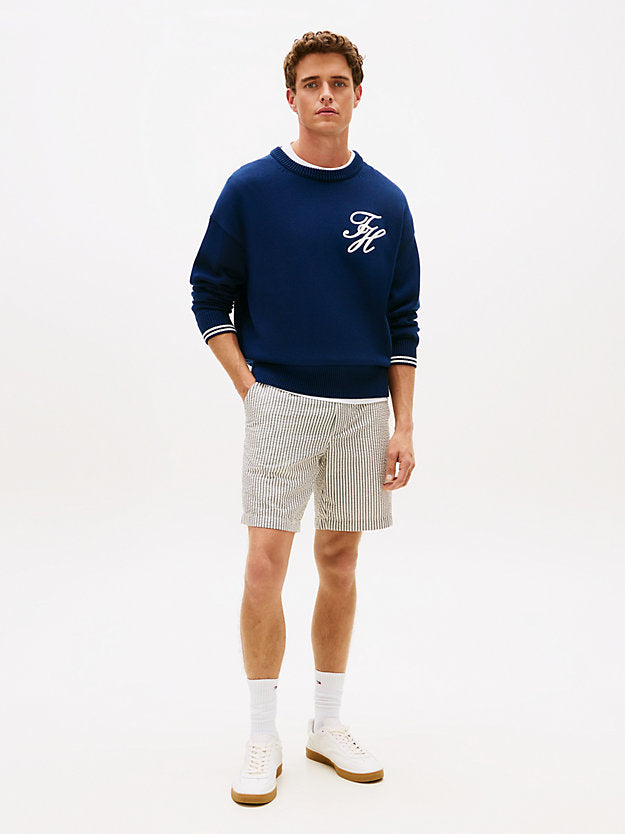 Dover Seersucker Stripe Regular Fit Chino Shorts