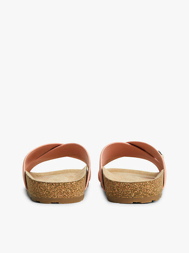 Suede Strap Cork Sandals
