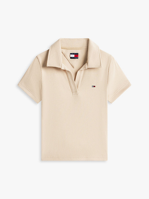 Slim Fit Ribbed Polo Shirt