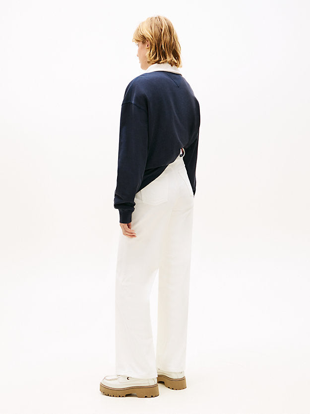 Claire High Rise Wide Leg White Jeans