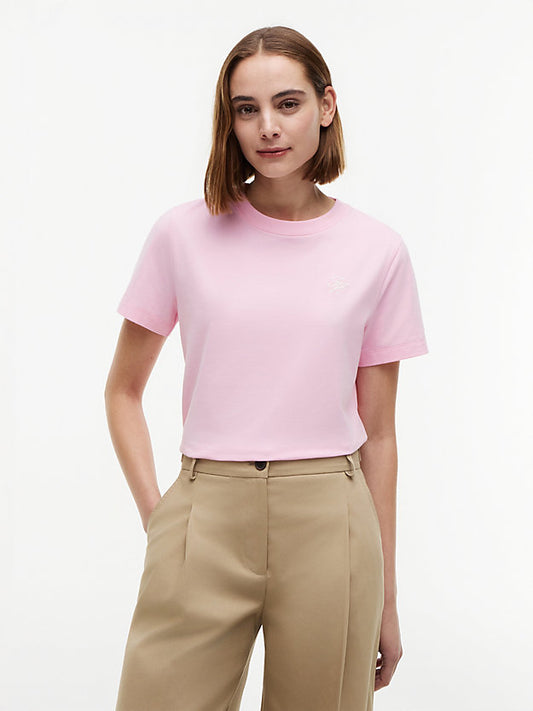 Logo Embroidery Crew Neck T-Shirt