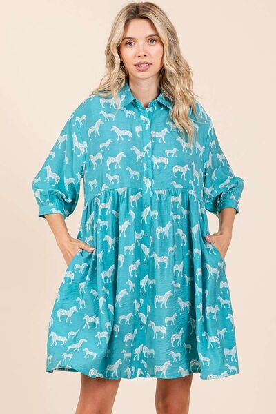 Mittoshop Zebra-Print Hemdkleid