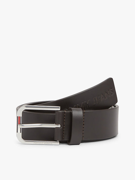 Austin Embossed Logo Leather Belt