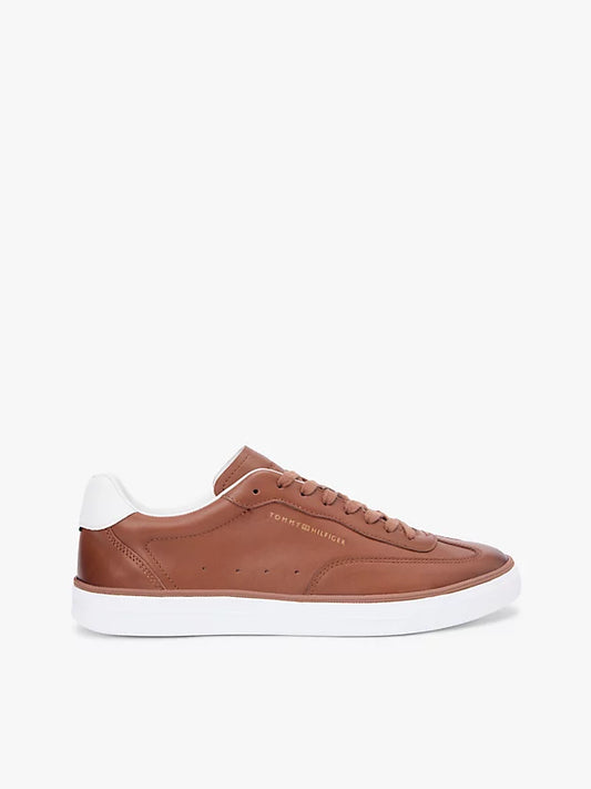 Luxe Metallic Logo Leather Trainers