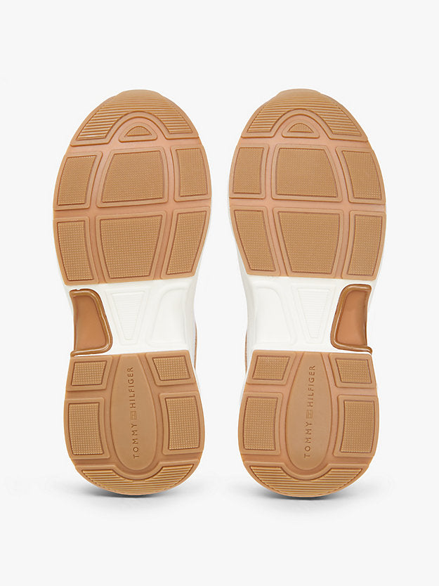 Metallic Leather Chunky Trainers