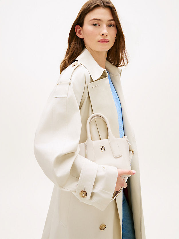 Essential Metallic Logo Crossbody Tote Bag