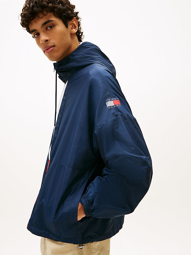 Oversized Colour-Blocked Water Repellent Chicago Windbreaker