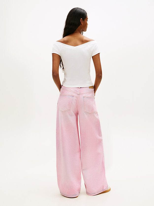 Off-The-Shoulder Ribbed Slim Top