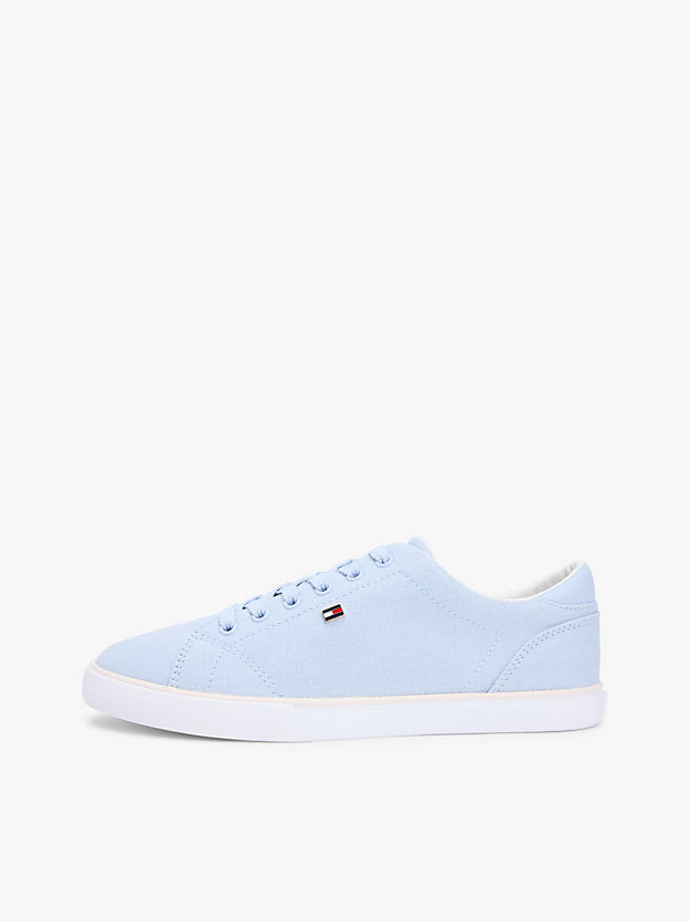 Low Profile Canvas Lace-Up Trainers