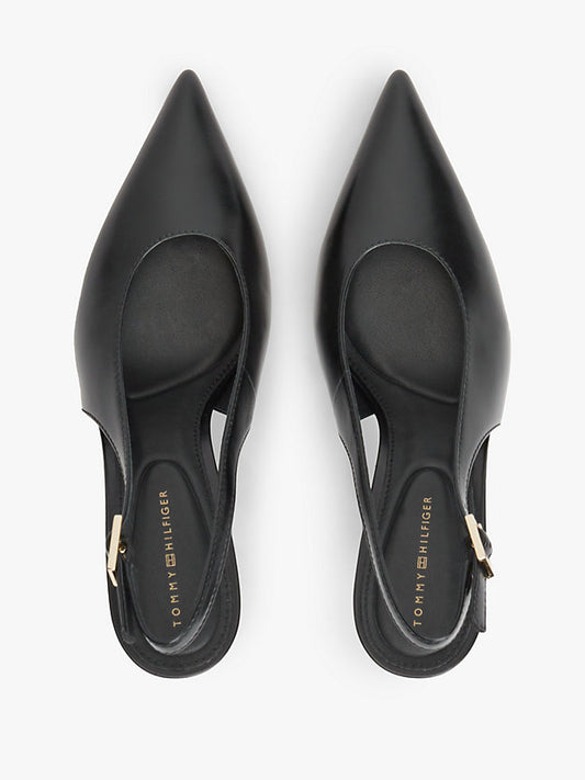Monogram Leather Slingback High Heels