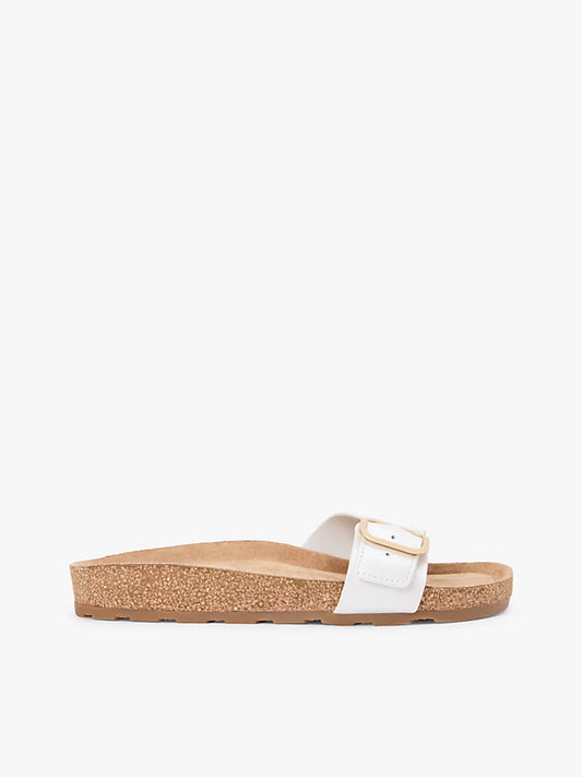 Cork Footbed Slip-On Sandals