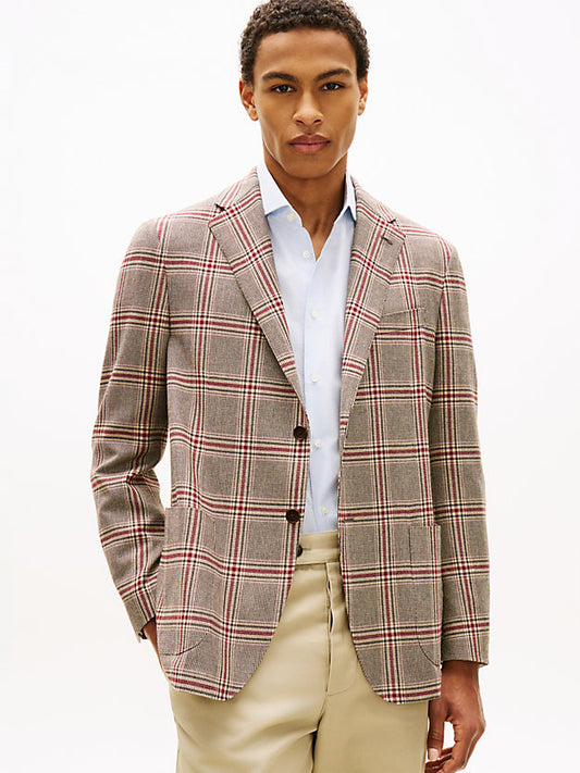 Regular Fit Check Single Breasted Blazer