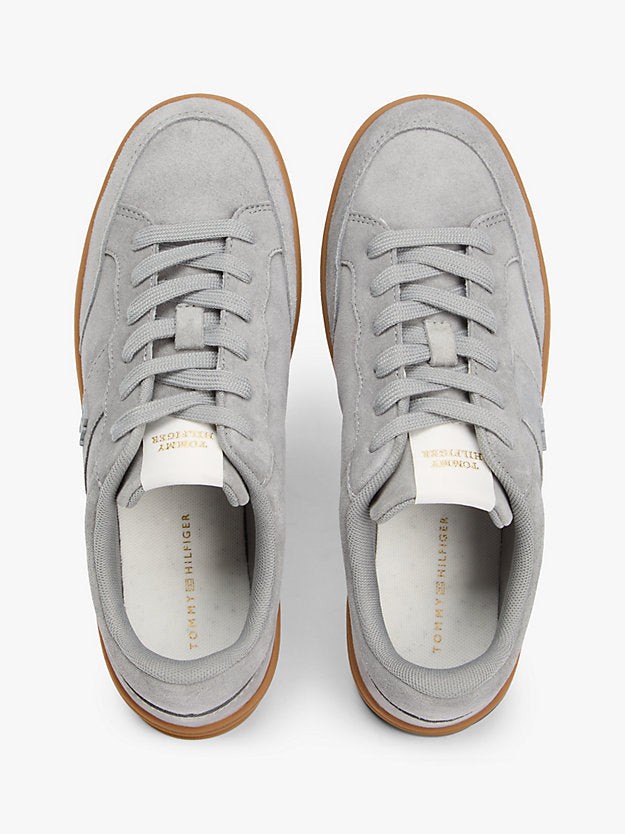 Monogram Suede Court Trainers