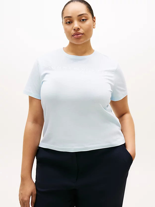 Curve Logo Jersey Crew Neck T-Shirt