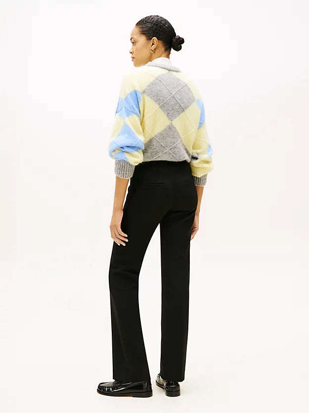 Pressed Crease Kick Flare Trousers
