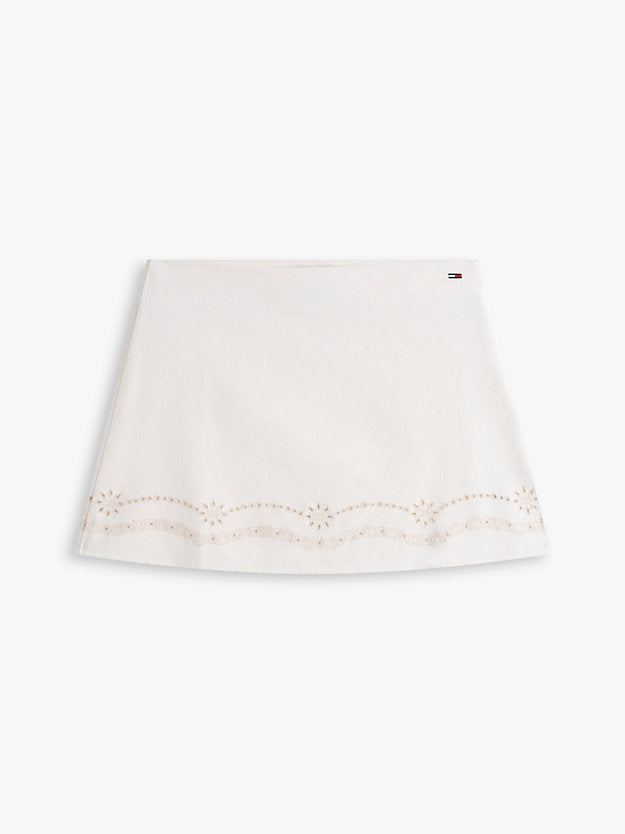 Broderie Anglaise Mini Skirt WiLinen