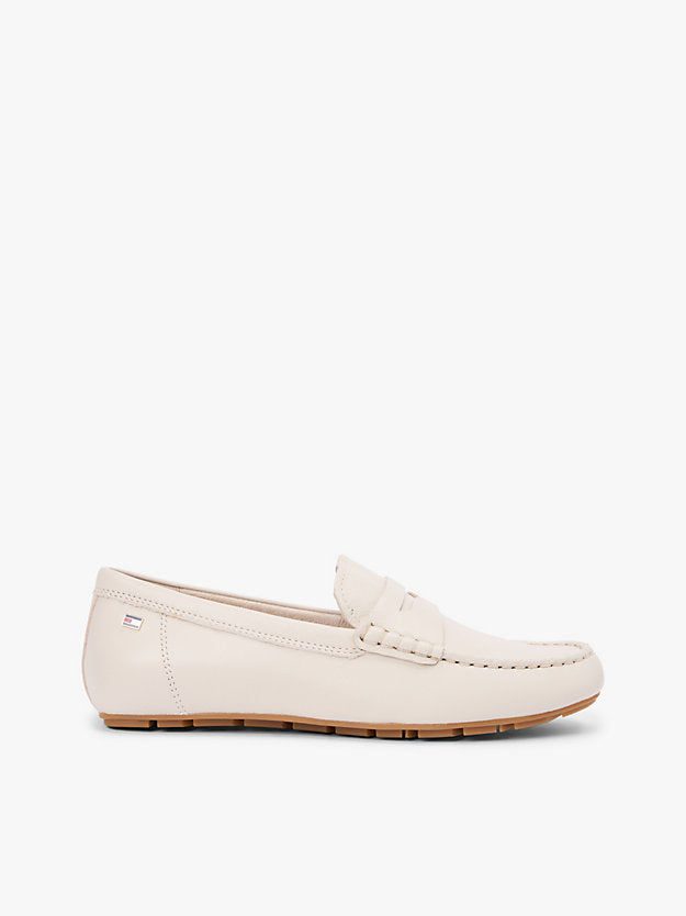 Leather Enamel Flag Driver Shoes