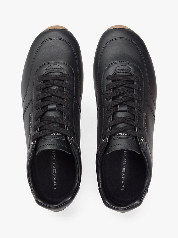 Low Profile Logo Leather Trainers