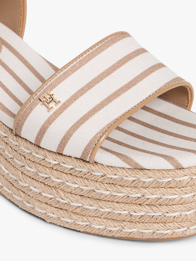Breton Stripe Platform Wedge Espadrilles