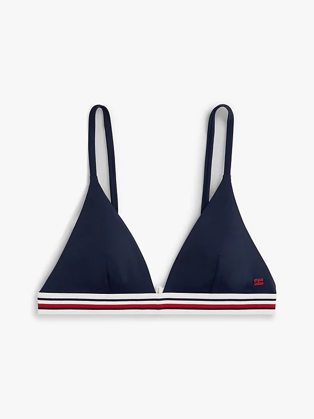 Global Stripe Triangle Bikini Top