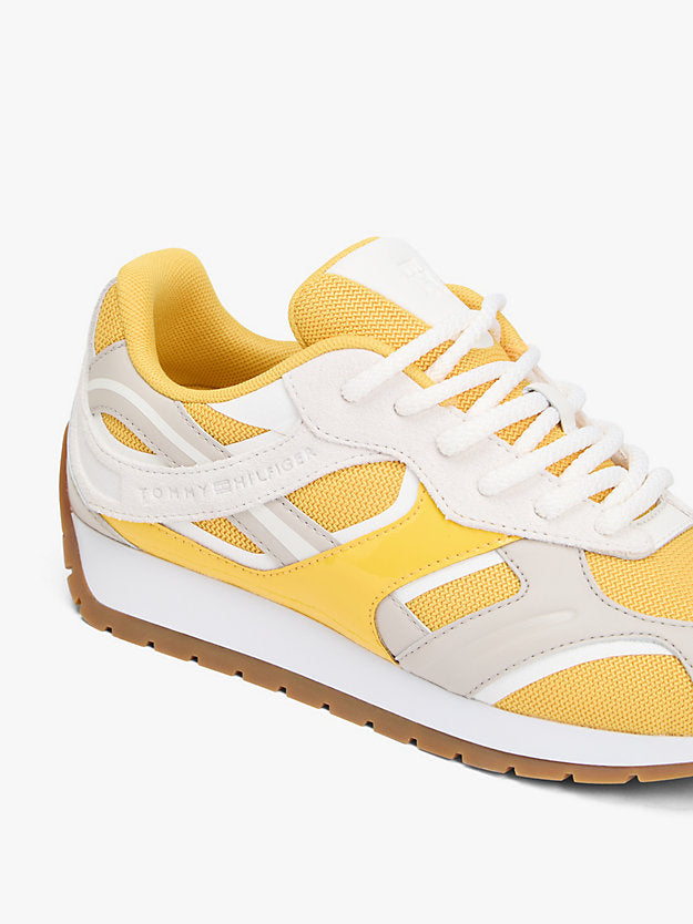 Monogram Leather Mixed Texture Trainers