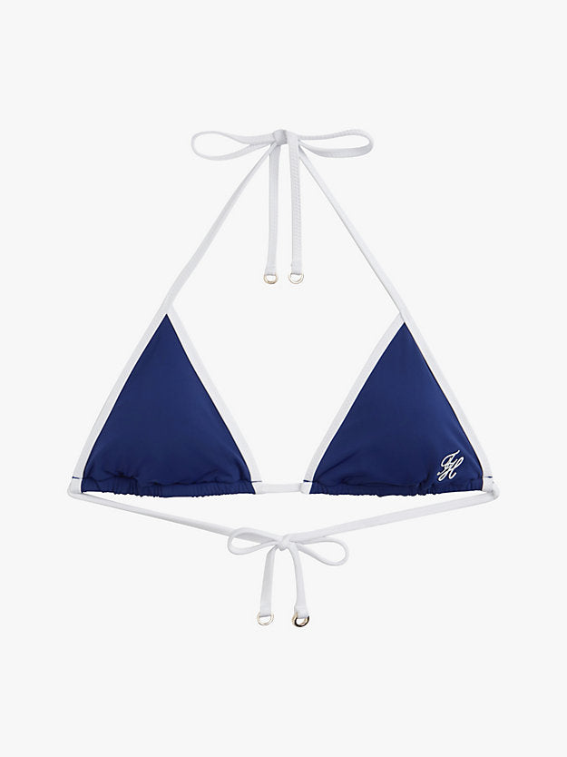 Essential Contrast Trim Triangle Bikini Top