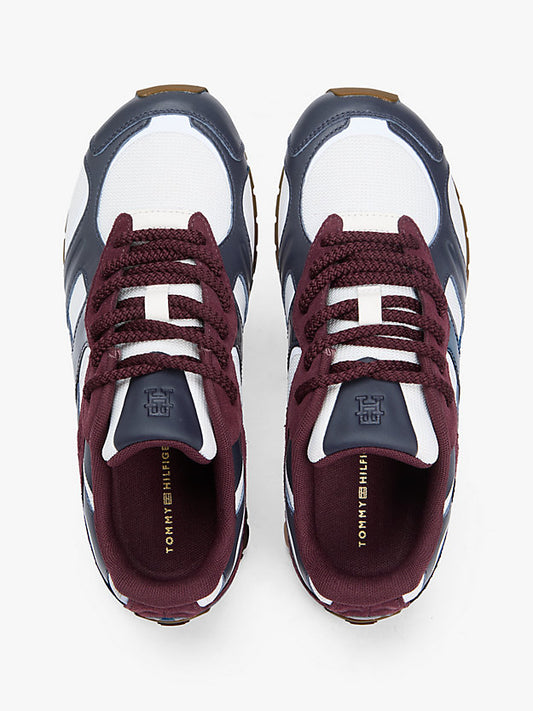 Monogram Leather Mixed Texture Trainers