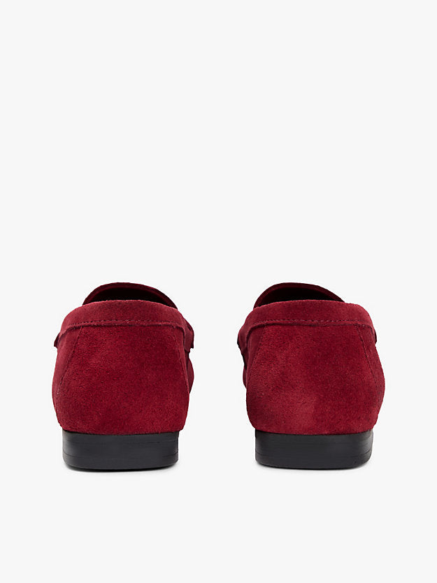 Suede Chain Penny Loafers