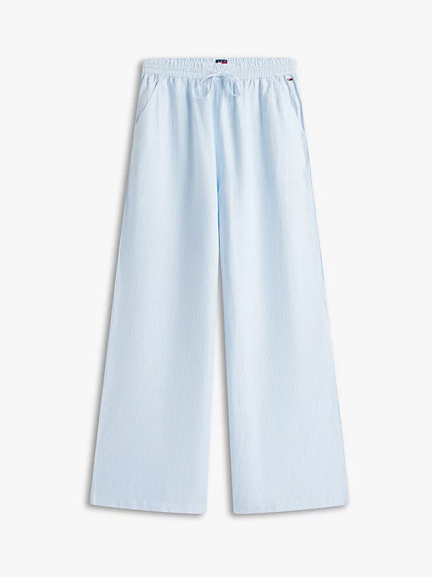 Loose Linen Blend Drawstring Trousers