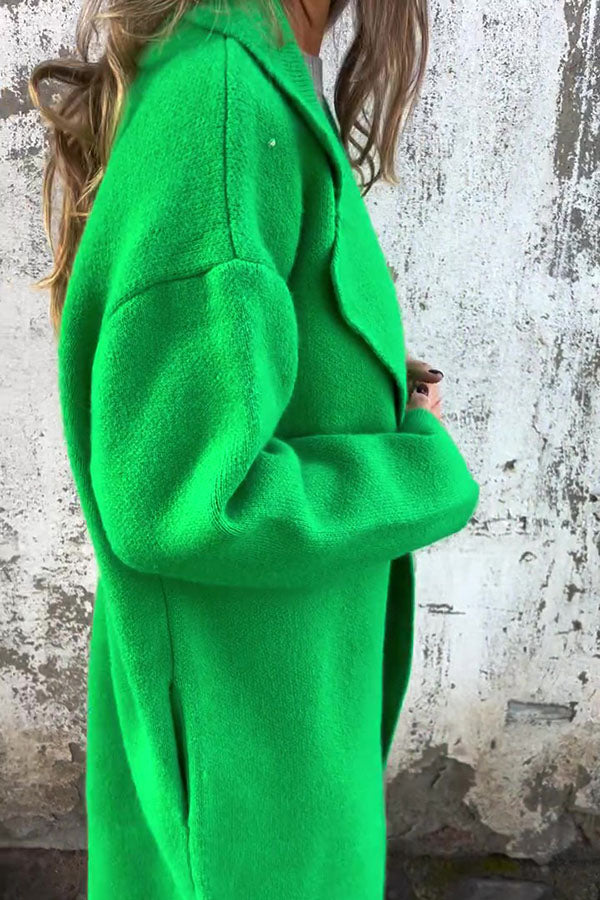 RÄUMUNGSVERKAUF🔥Einfarbige legere Langarmjacke mit Revers – 48 % RABATT