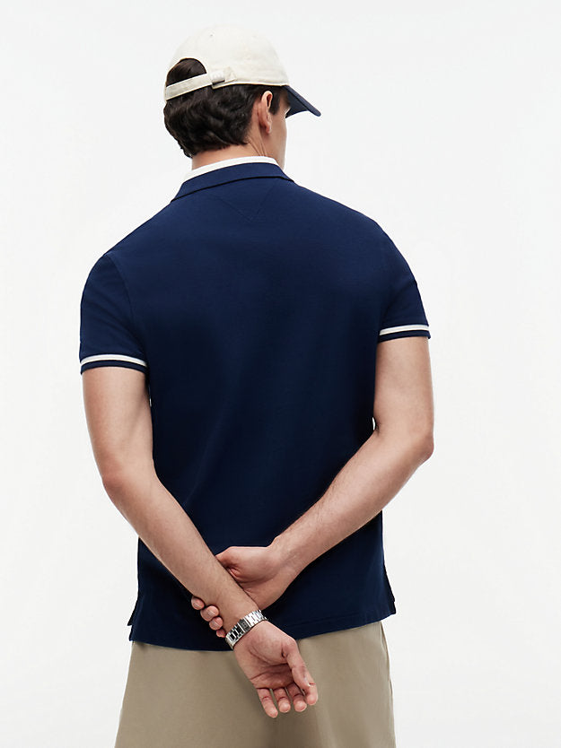 Regular Fit Colour-Blocked Collar Polo Shirt