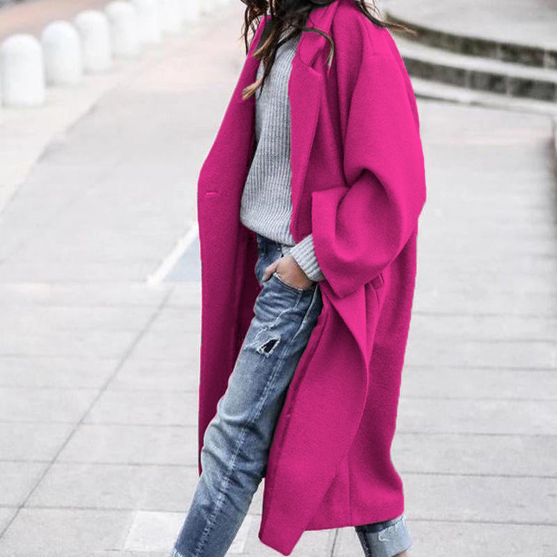 🔥Nur noch 36 Stück auf Lager – Oversize Retro Freizeit Windbreaker Einfarbig Warmer Mantel