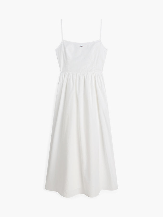 Crinkle Poplin Strap Maxi Dress