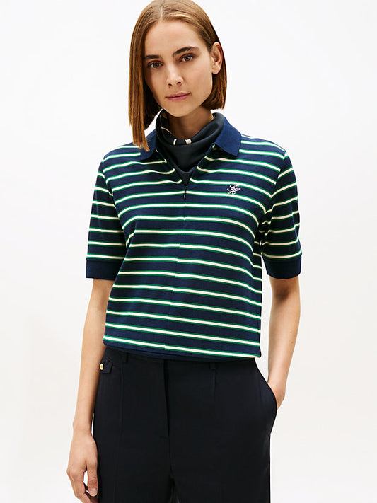 Regular Fit Pique Zip Polo Shirt
