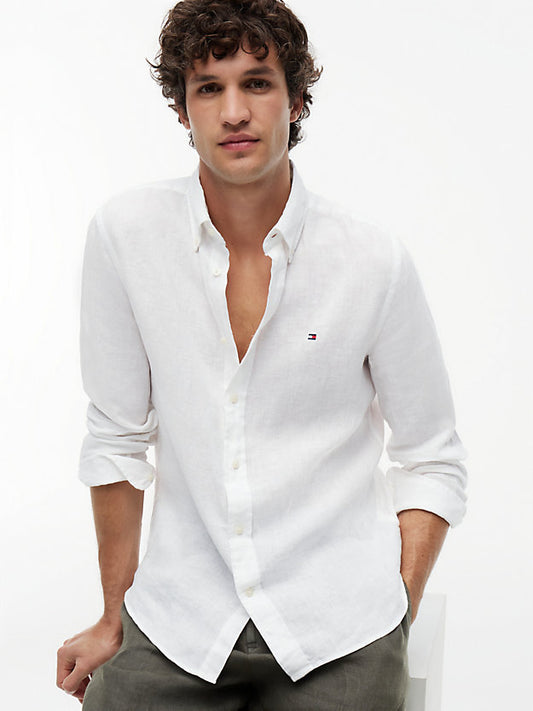 Regular Fit Washed Pure Linen Shirt