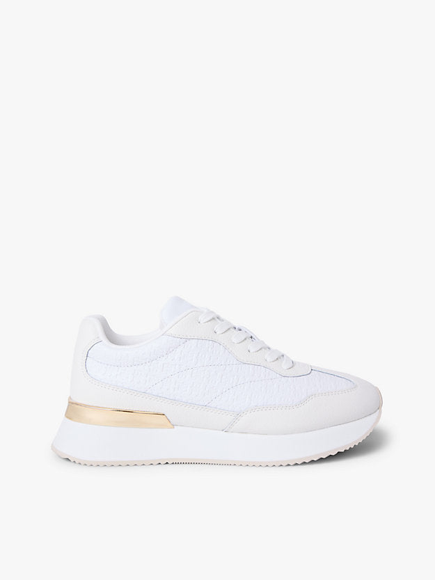 Monogram Leather Mixed Texture Trainers