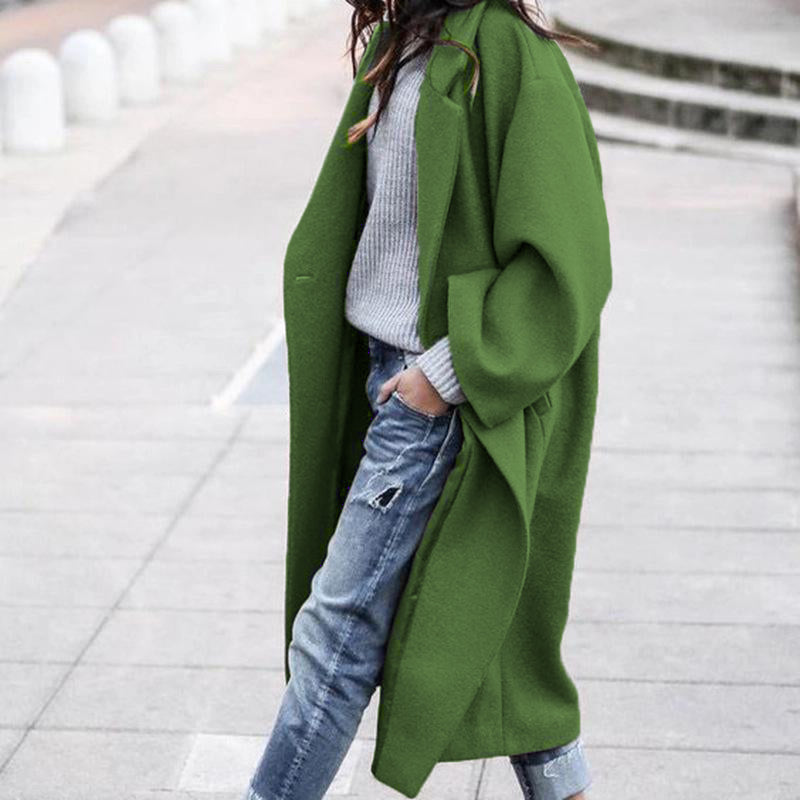 🔥Nur noch 36 Stück auf Lager – Oversize Retro Freizeit Windbreaker Einfarbig Warmer Mantel
