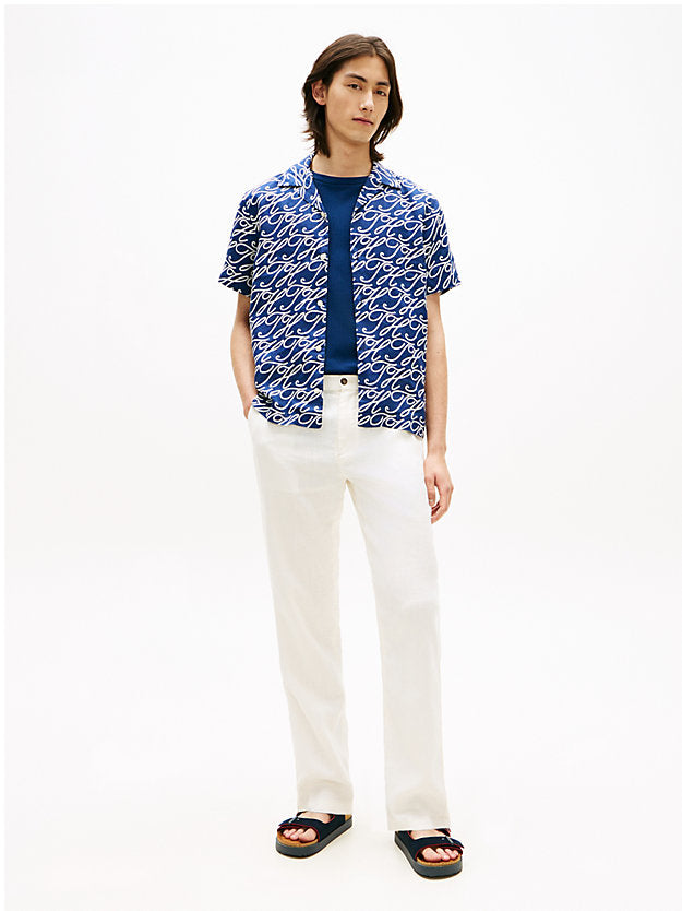 Regular Fit Pure Linen Short Sleeve Shirt