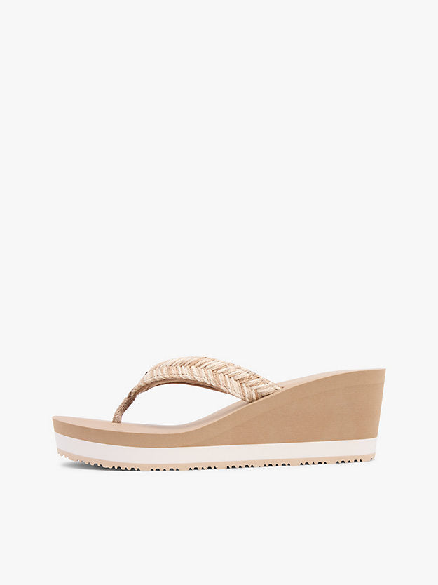 Rope Strap Wedge Flip-Flops
