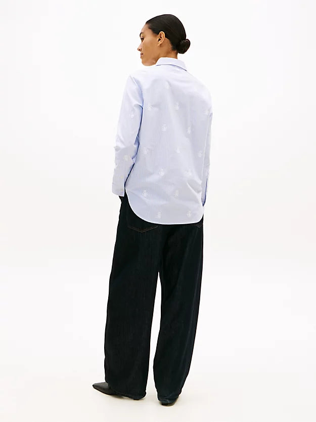Relaxed Fit Crest Embroidery Oxford Shirt