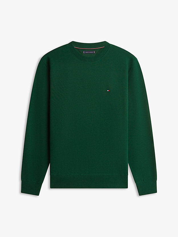 Flag Embroidery Terry Crew Neck Sweatshirt