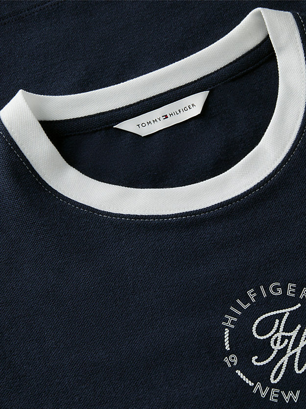 Logo Embroidery Ringer T-Shirt