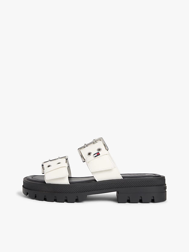 Chunky Cleat Double Buckle Sandals
