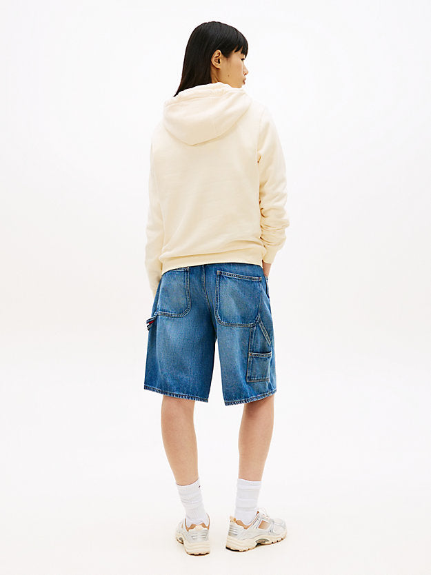 Flag Embroidery Fleece Drawstring Hoody