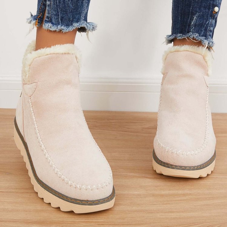 Bottes de neige classiques antidérapantes pour femmes montant jusqu'à la cheville