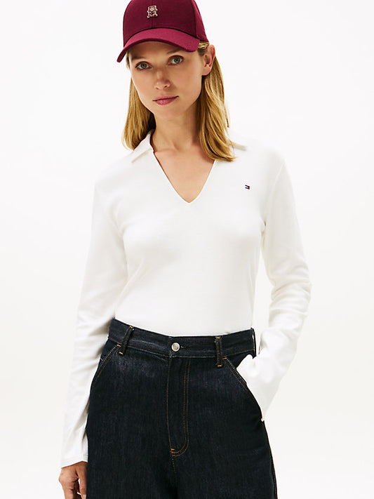 Slim Fit Long Sleeve Polo Shirt